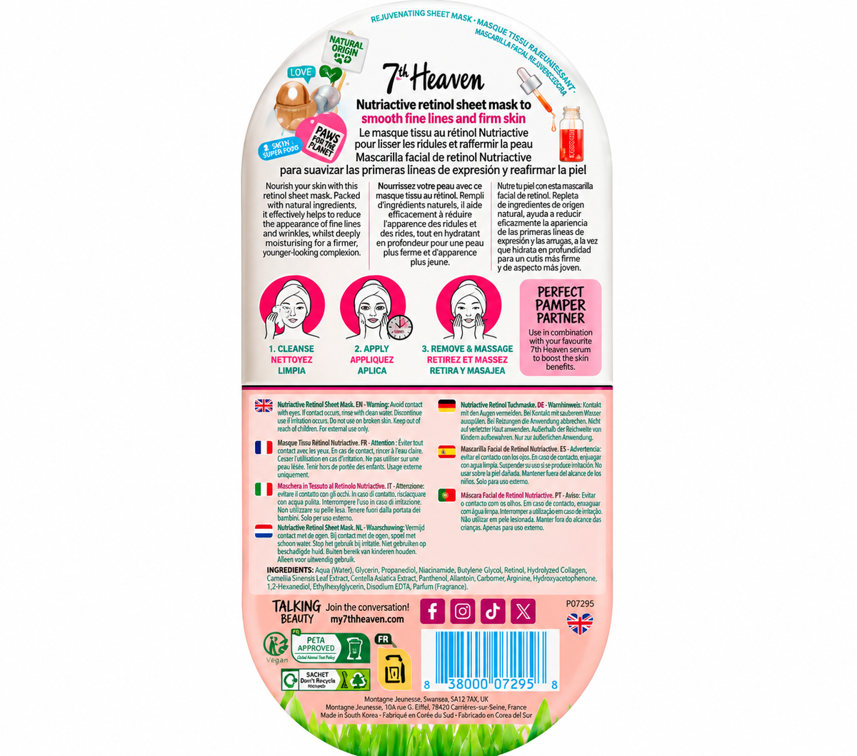 7TH HEAVEN NUTRIACTIVE RETINOL REJUVENATING CAPSULE SHEET MASK