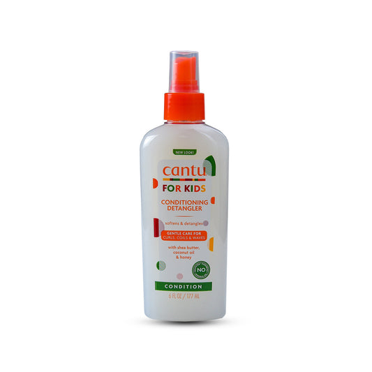 spray démêlant Cantu enfant, Cantu Kids Detangler Maroc, soin cheveux bouclés bébé, cheveux frisés enfants, Cantu démêlant sans sulfate, produits capillaires enfants Maroc, BeautyFamily Cantu, spray sans produits chimiques