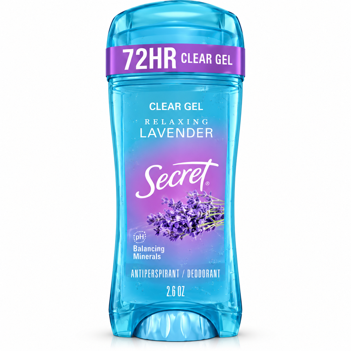 SECRET FRESH CLEAR GEL ANTIPERSPIRANT DEODORANT RELAXING LAVENDER 2.6 OZ