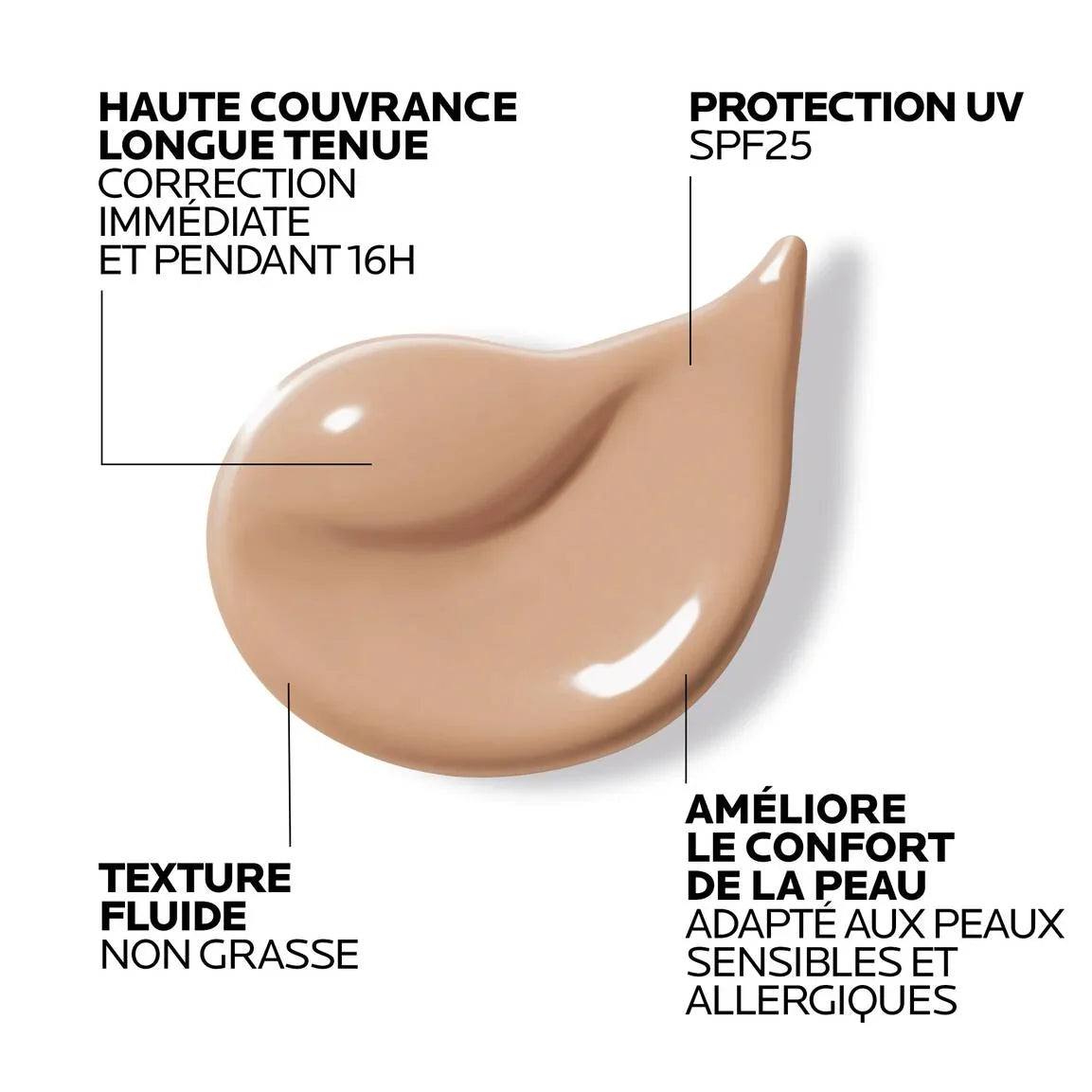LA ROCHE-POSAY TOLÉRIANE FLUIDE CORRECTEUR HAUTE COUVRANCE SPF25 30 ML - TEINTE : 13