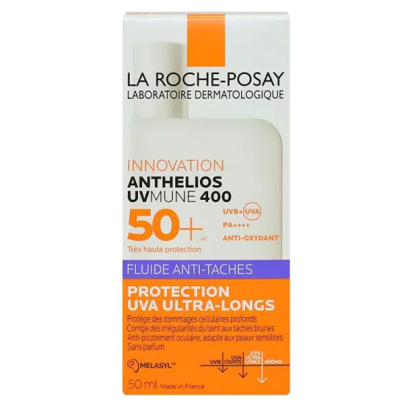 LA ROCHE POSAY ANTHELIOS UVMUNE 400 – SPF50+ FLUIDE SOLAIRE ANTI-TACHES VISAGE 50ML
