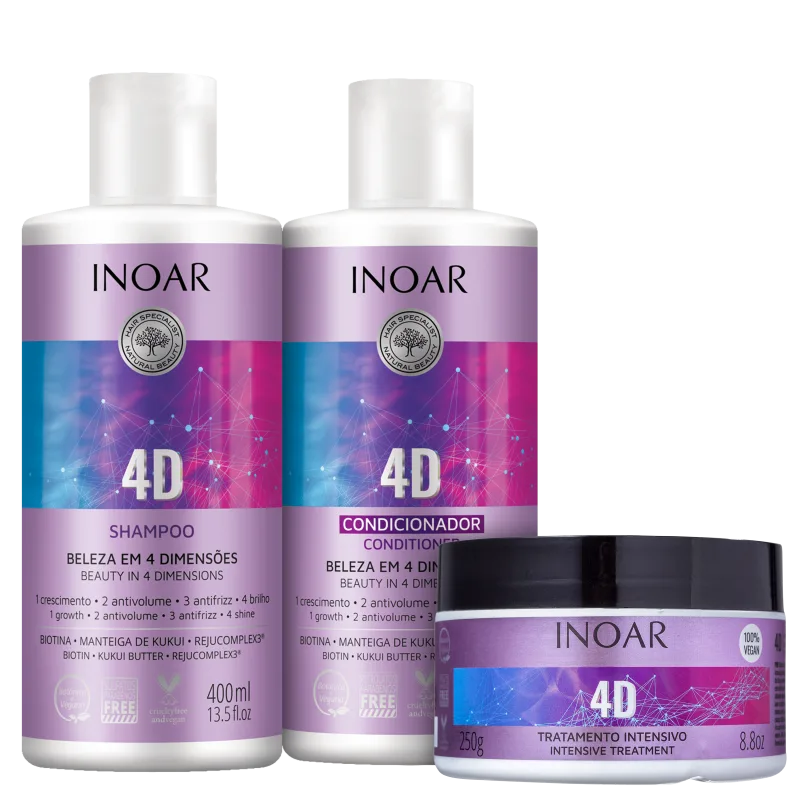 INOAR 4D KIT 3 PRODUITS - KStyle