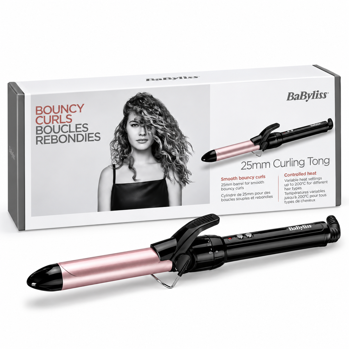 BABYLISS 25MM CURLING TONG FER À BOUCLER