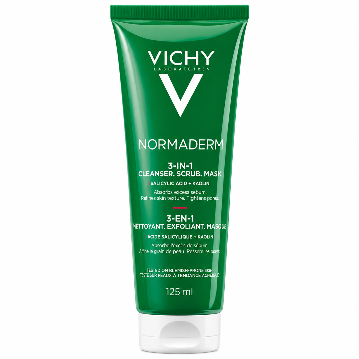 VICHY NORMADERM 3-EN-1 NETTOYANT, EXFOLIANT ET MASQUE 125ML
