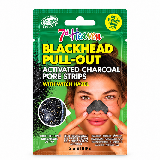 7TH HEAVEN BLACKHEAD PULL-OUT ACTIVATED CHARCOAL PORE STRIPS WITH WITCH HAZEL