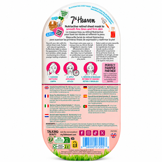 7TH HEAVEN NUTRIACTIVE RETINOL REJUVENATING CAPSULE SHEET MASK