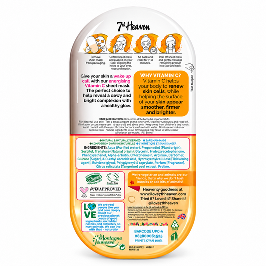 7TH HEAVEN NUTRIACTIVE VITAMIN C BRIGHTENING CAPSULE SHEET MASK