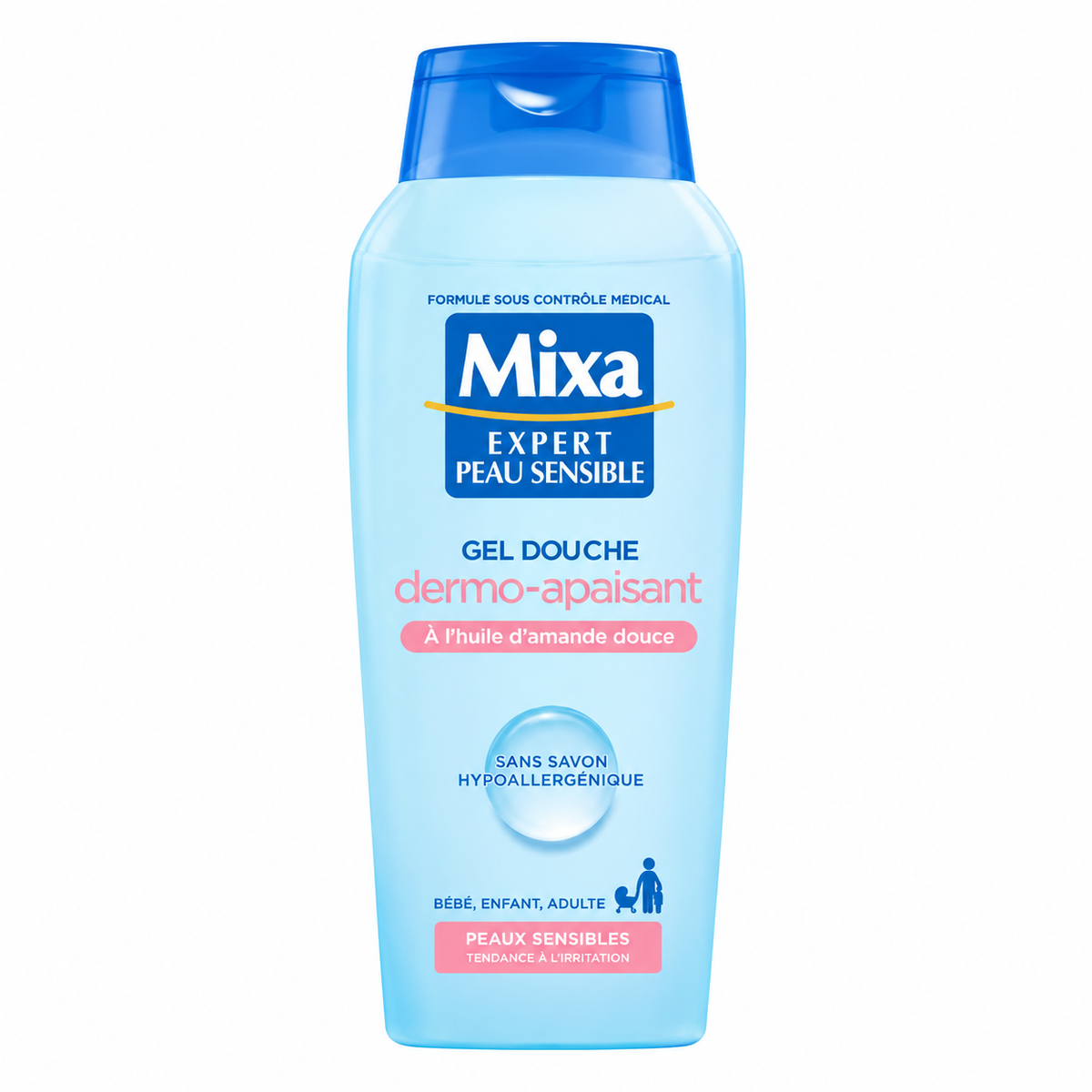 MIXA EXPERT PEAU SENSIBLE GEL DOUCHE DERMO-APAISANT À L’HUILE D’AMANDE DOUCE 400ML