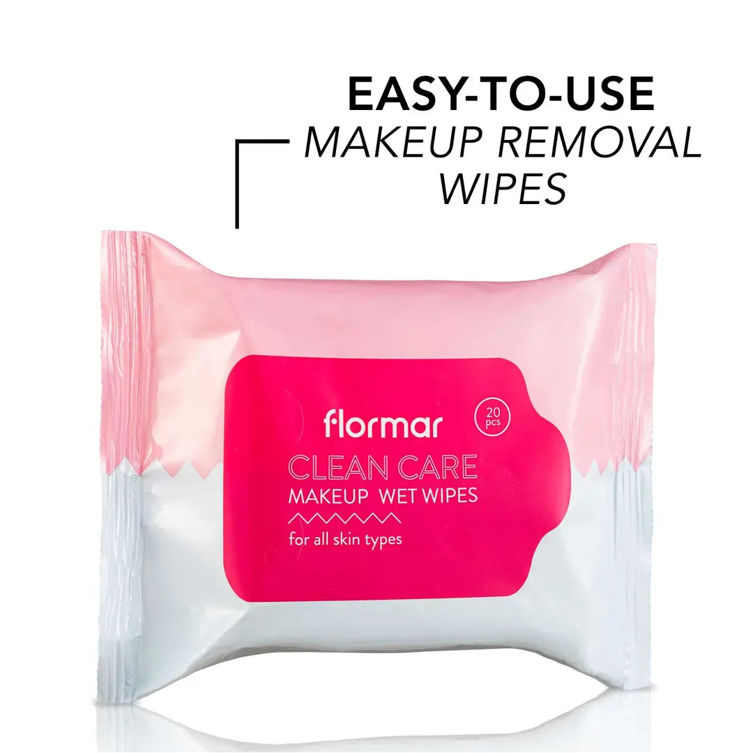 FLORMAR CLEAN CARE LINGETTES DÉMAQUILLANTES TOUS TYPES DE PEAUX 20PCS