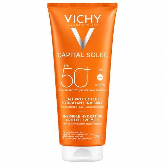 VICHY CAPITAL SOLEIL LAIT PROTECTEUR HYDRATANT INVISIBLE SPF 50+ 200 ML