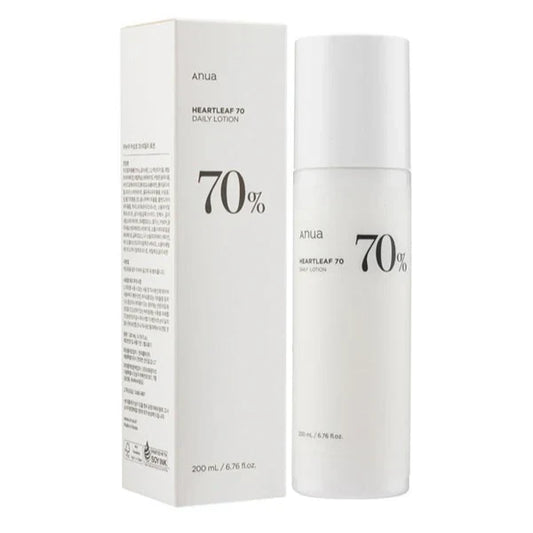 ANUA Heartleaf 70% Daily Lotion, lotion hydratante, lotion apaisante, lotion peau sensible, extrait de Heartleaf, soin peau sensible, peau douce, hydratation peau, lotion anti-irritation, apaisant quotidien, soin hydratant, soin anti-rougeurs, l