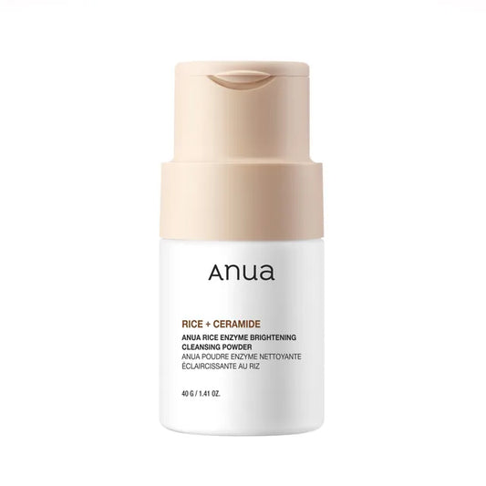 ANUA Rice Enzyme Brightening Cleansing Powder, poudre nettoyante, nettoyant éclaircissant, exfoliant doux, soin peau lumineuse, nettoyant au riz, élimination des impuretés, peau uniforme, soin peau éclatante, réductions des taches sombres, nettoyant pour peau sensible, exfoliation douce, ANUA soins, BeautyFamily.ma