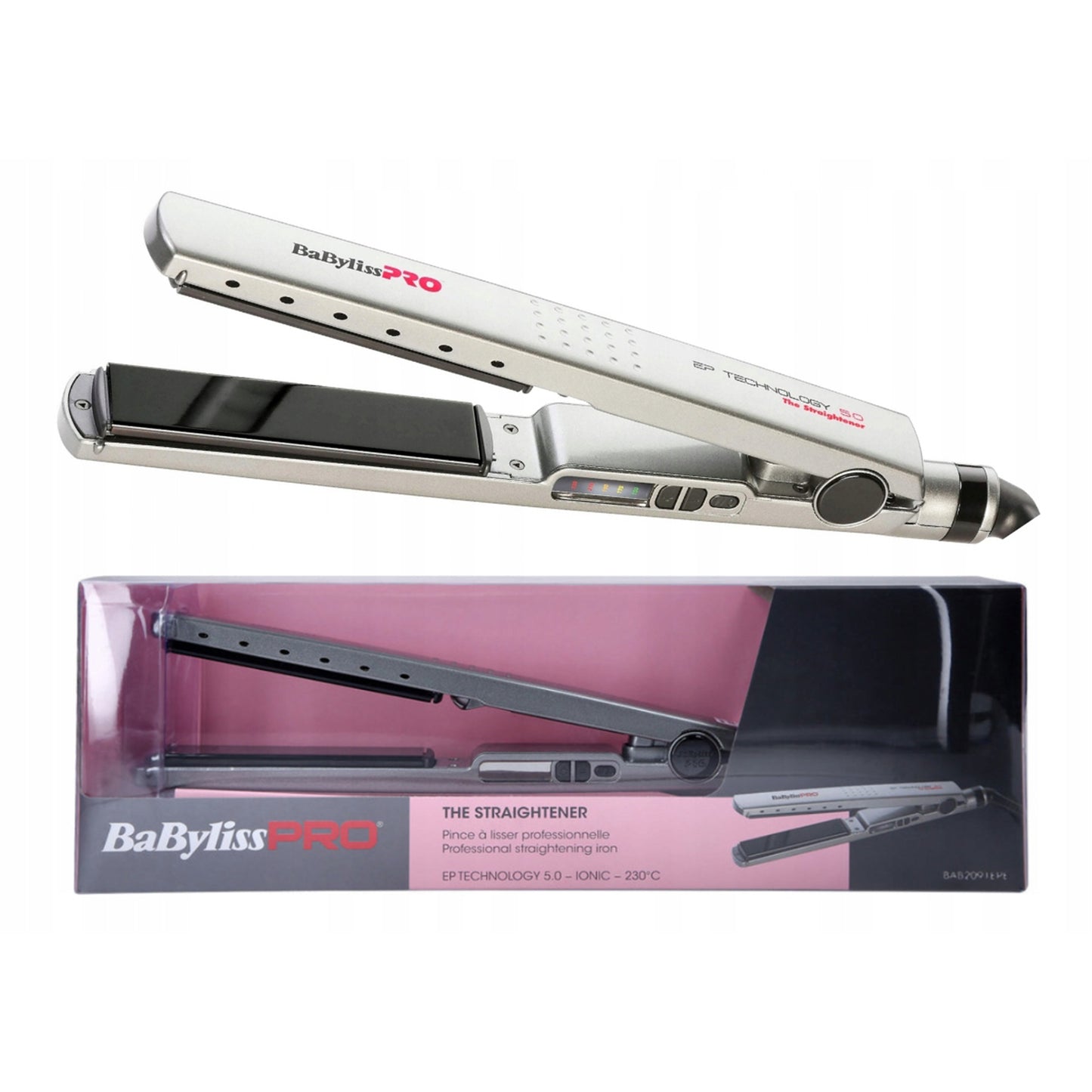 lisseur Babyliss Pro, Babyliss The Straightener, lisseur professionnel, fer à lisser titane, lisseur cheveux Maroc, Babyliss Maroc, beautyfamily.ma, lisseur anti-frisottis, lisseur haute température, appareil coiffure professionnel