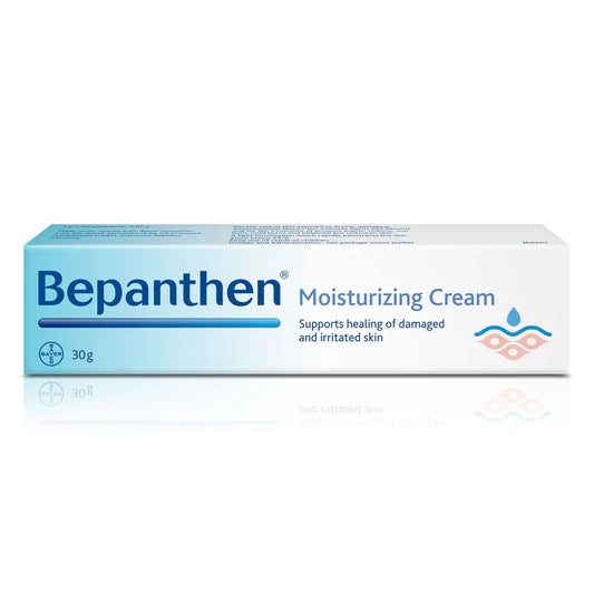 Bepanthen crème réparatrice, Bepanthen peau irritée, crème Bepanthen 30g, soin peau abîmée, panthénol B5, crème cicatrisante Maroc, Bepanthen bébé, crème apaisante peau sensible, beautyfamily.ma