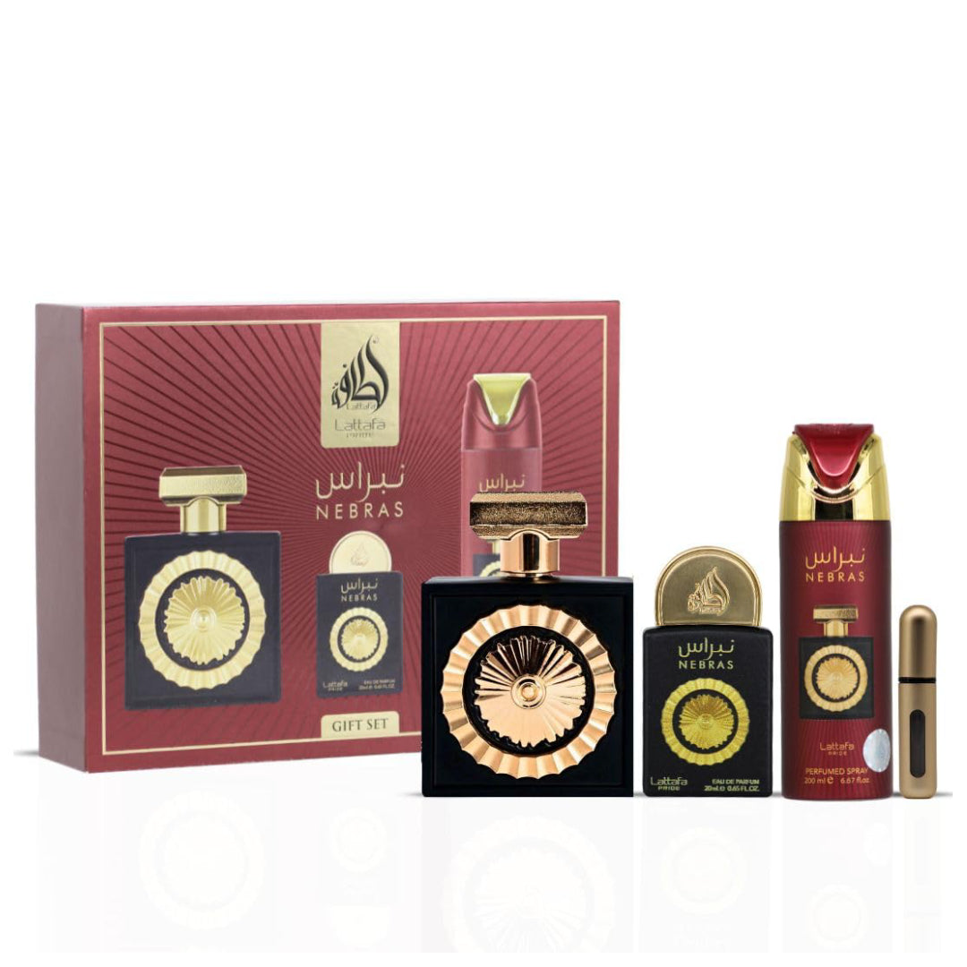 Coffret Nebras Lattafa Pride Cadeaux Pour Femmes + Format Voyage + Déodorant-Coffret