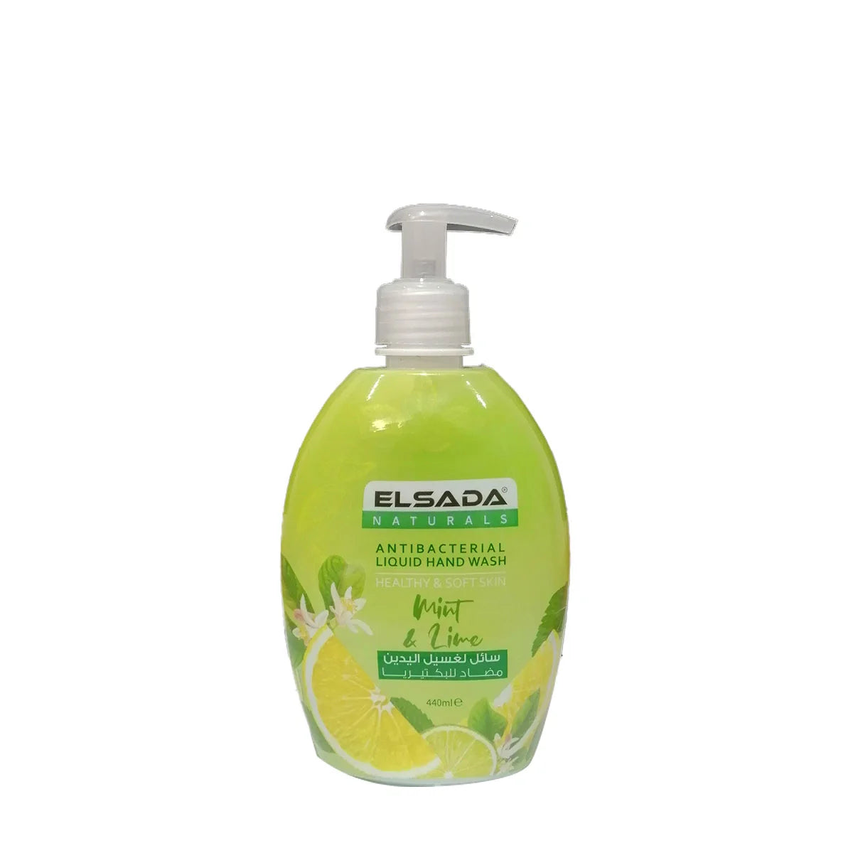 ELSADA NATURALS MINT AND LIME ANTIBACTERIAL LIQUID WASH 440 ML