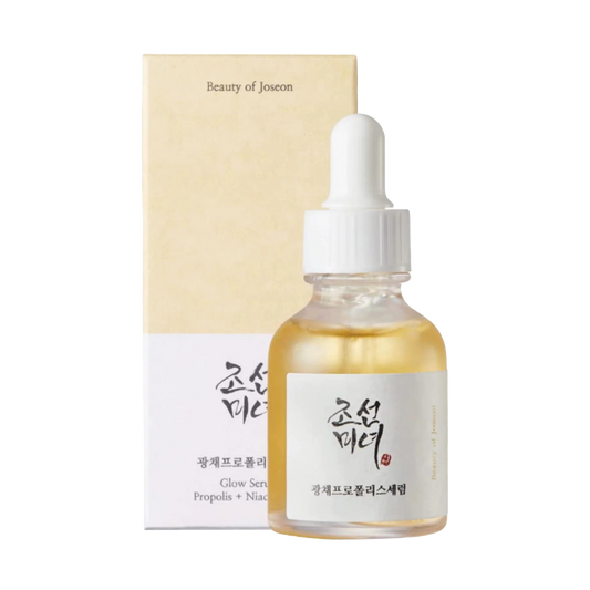 sérum Beauty of Joseon, Glow Serum, sérum coréen Maroc, niacinamide, propolis, soin visage acné, cosmétique coréenne Maroc, beautyfamily.ma, sérum éclat, sérum anti-taches, skincare coréen, k-beauty Maroc, sérum hydratant, sérum pour peau sensible, produit coréen original, beauté du Maroc