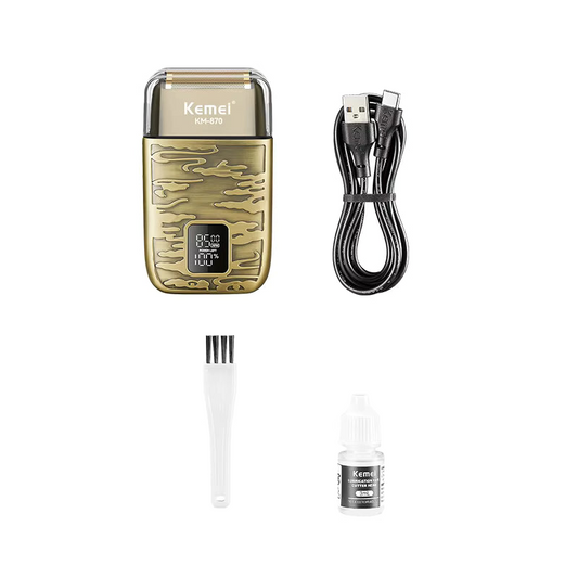 KEMEI KM-870 RASOIR ÉLECTRIQUE PROFESSIONNEL PORTABLE À DOUBLE LAME