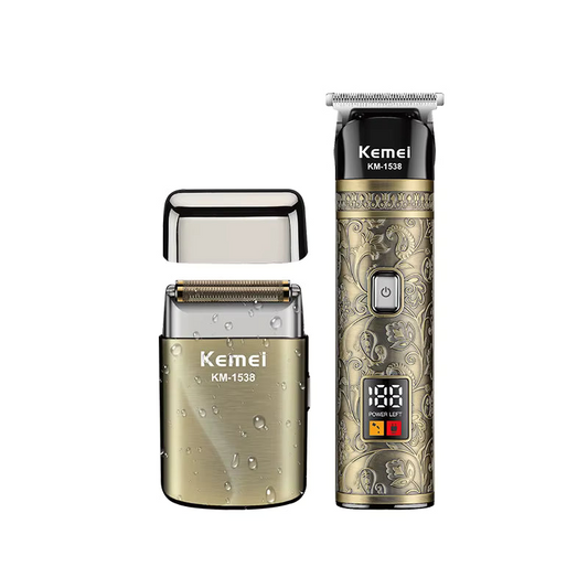 KEMEI KM-1538 TONDEUSE À CHEVEUX & RASOIR ÉLECTRIQUE RECHARGEABLE