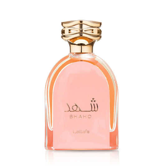 shahd lattafa, lattafa shahd femme, parfum lattafa maroc, parfum floral oriental femme, eau de parfum lattafa 100ml femme, parfum ylang ylang frangipanier, parfum tubéreuse solaire femme, parfum vanille ambre cèdre maroc, acheter shahd lattafa maroc, beautyfamily lattafa — SHAHD Eau de Parfum Lattafa 100 ml pour femme, parfum floral oriental aux notes de ylang-ylang, frangipanier, tubéreuse, notes solaires, vanille, ambre musqué et bois de cèdre, disponible au Maroc sur beautyfamily.ma