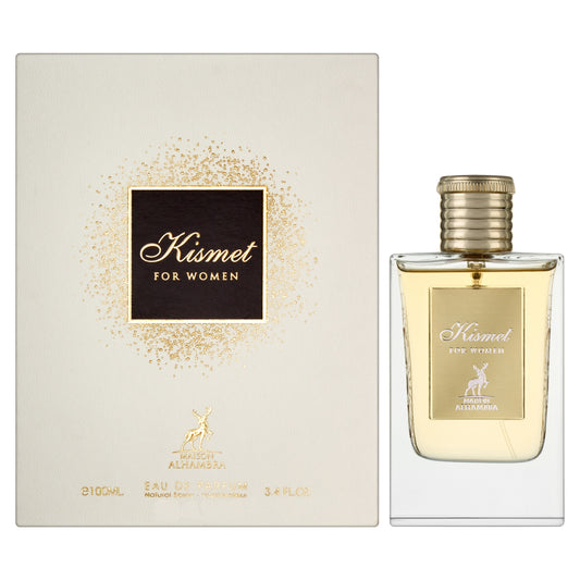 kismet for women maison alhambra, maison alhambra kismet femme, parfum floral fruité maroc, parfum abricot rose femme, eau de parfum maison alhambra 100ml, parfum tubéreuse narcisse femme, parfum ambre bois de cèdre maroc, acheter kismet for women maroc, beautyfamily maison alhambra — KISMET FOR WOMEN Eau de Parfum Maison Alhambra 100 ml pour femme, parfum floral fruité aux notes d’abricot, rose, jasmin, tubéreuse, narcisse, ambre et bois de cèdre, disponible au Maroc sur beautyfamily.ma