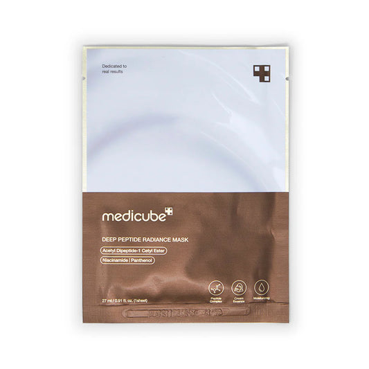 masque visage peptide, masque éclat peau, masque hydratant MEDICUBE, masque niacinamide, soin visage anti-rides, masque peau terne, masque peptides visage, MEDICUBE Maroc, soins coréens peau éclatante, masque visage raffermissant, beautyfamily.ma