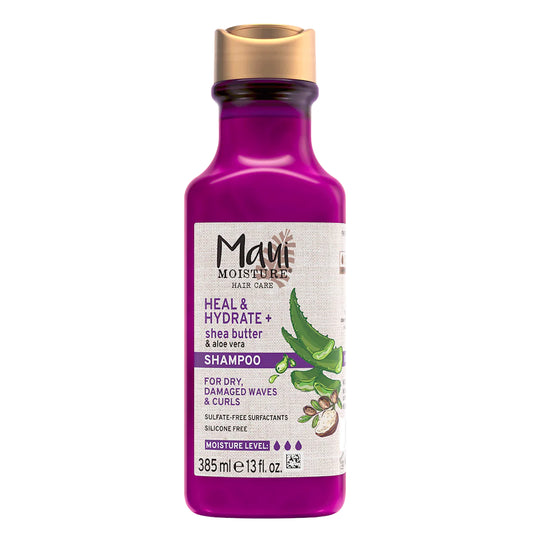Maui Moisture, Maui Moisture Shea Butter Shampoo, shampooing cheveux secs, shampooing réparateur cheveux abîmés, soin hydratant cheveux cassants, Maui Moisture Maroc, shampooing aloe vera karité, beauté cheveux hydratés, beautyfamily.ma