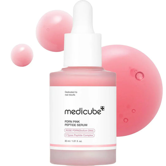Medicube, PDRN, ADN de saumon, peptide, niacinamide, sérum anti-âge, sérum visage, soin fermeté, rides, élasticité peau, hydratation profonde, glow, coenzyme Q10, adénosine, collagène, acide hyaluronique, K-beauty, cosmétique coréenne, peau sensible, soins anti-rides, beautyfamily.ma, skincare Maroc