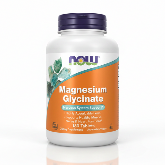 NOW MAGNESIUM GLYCINATE 180 TABLETS