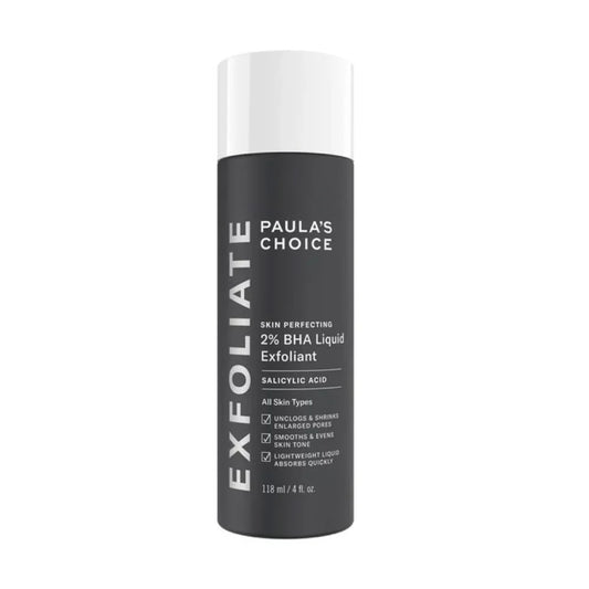 paula's choice maroc, exfoliant BHA 2%, acide salicylique visage, soin points noirs, exfoliant peau grasse, paula's choice skin perfecting, traitement acné maroc, produit pores dilatés, beautyfamily.ma, exfoliant chimique doux