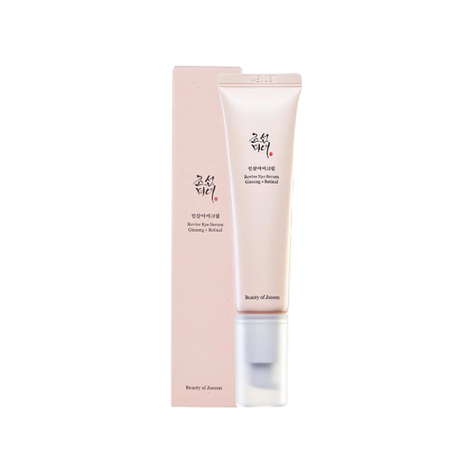 Beauty of Joseon, sérum yeux, Revive Eye Serum, ginseng coréen, rétinal, soin contour des yeux, anti-âge yeux, réduction rides, hydratation yeux, cosmétique coréenne, K-beauty Maroc, beautyfamily.ma, sérum anti-cernes, produit coréen Maroc
