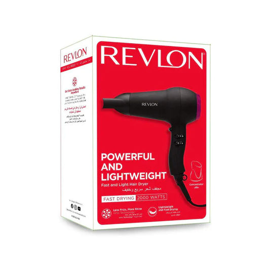 sèche-cheveux Revlon, Revlon Fast & Light 2000W, sèche-cheveux puissant et léger, brushing à domicile, sèche-cheveux professionnel Maroc, appareil coiffant Revlon, beautyfamily.ma, Revlon Hair Dryer 2000W