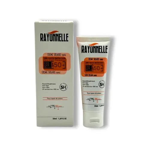 RAYONNELLE CRÈME SOLAIRE TEINTÉE SPF50+ TRÈS HAUTE PROTECTION 50ML
