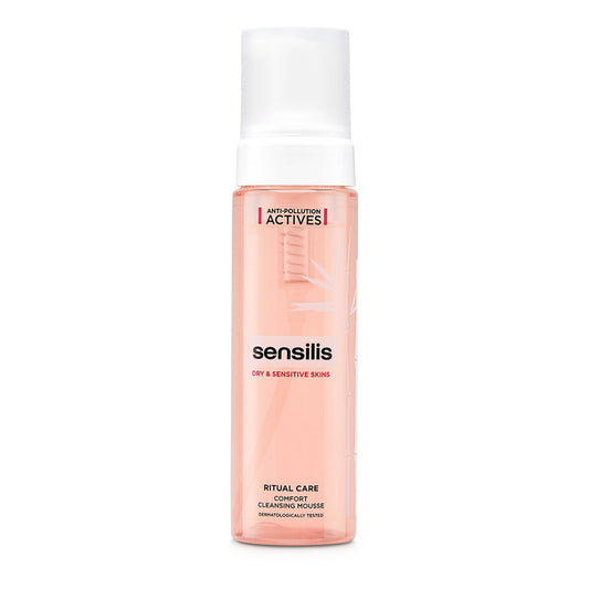 sensilis ritual care cleansing mousse, mousse nettoyante visage peaux sensibles, nettoyant visage doux, mousse nettoyante anti-pollution, soin visage peaux réactives, mousse nettoyante hydratante, sensilis maroc, beautyfamily.ma.