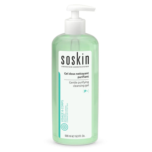 SOSKIN Gel doux nettoyant purifiant Gentle purifying Cleansing Gel 500ml
