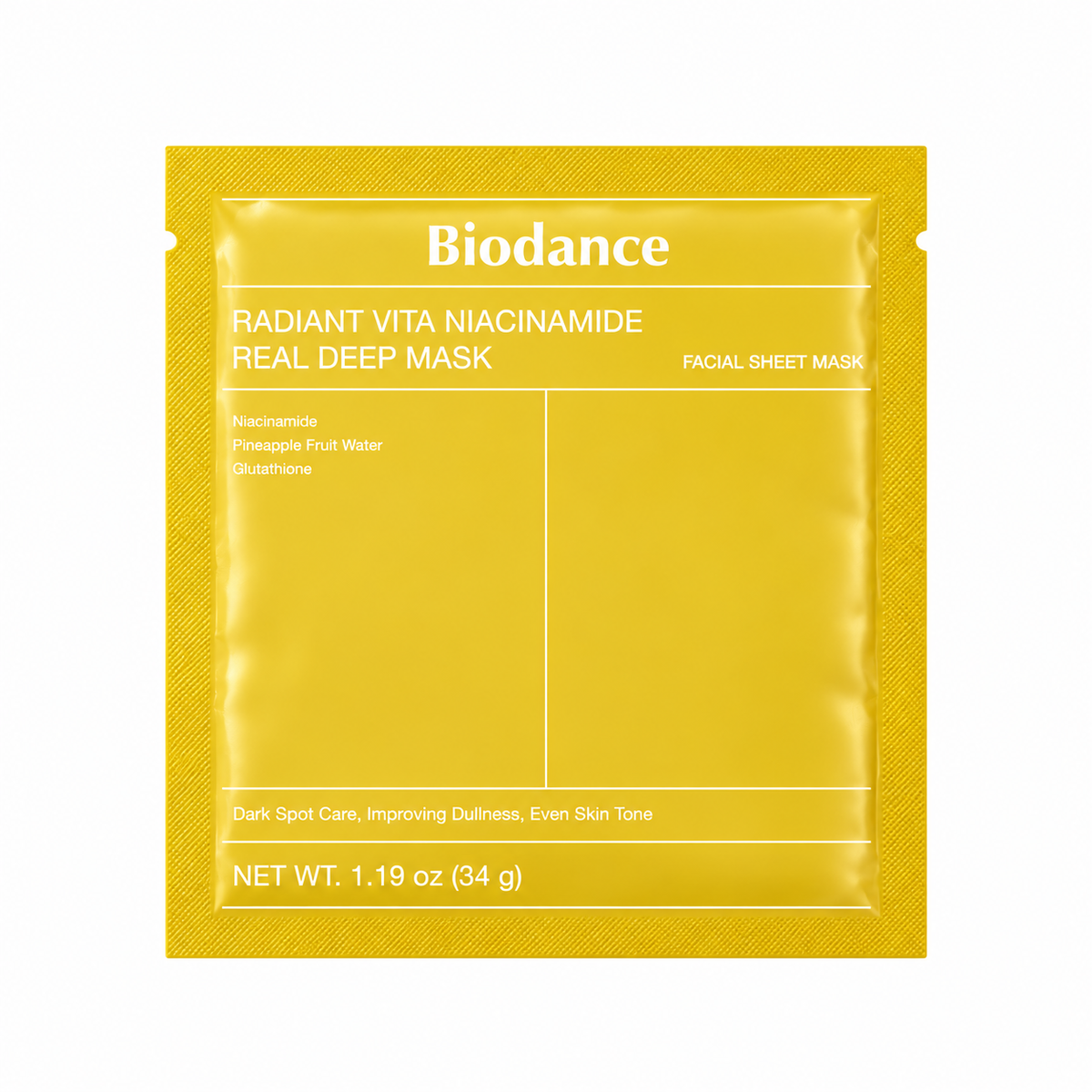 BIODANCE RADIANT VITA NIACINAMIDE REAL DEEP MASK 4PCS