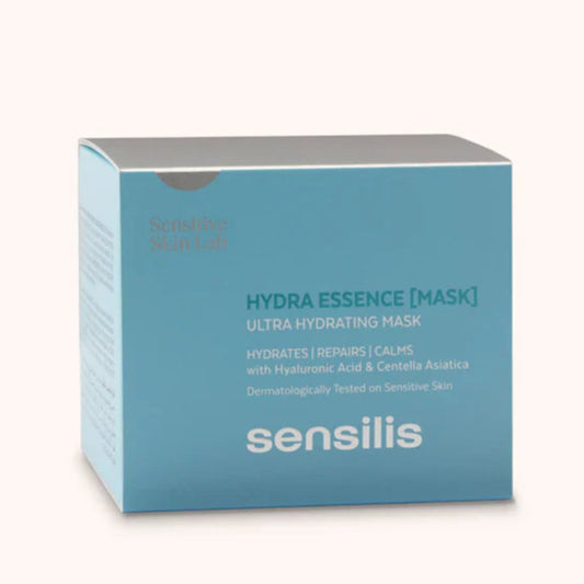 sensilis hydra essence mask, masque ultra hydratant visage, masque gel crème sensilis, soin visage hydratant, acide hyaluronique masque, masque hydratant peaux sensibles, sensilis maroc, beautyfamily.ma