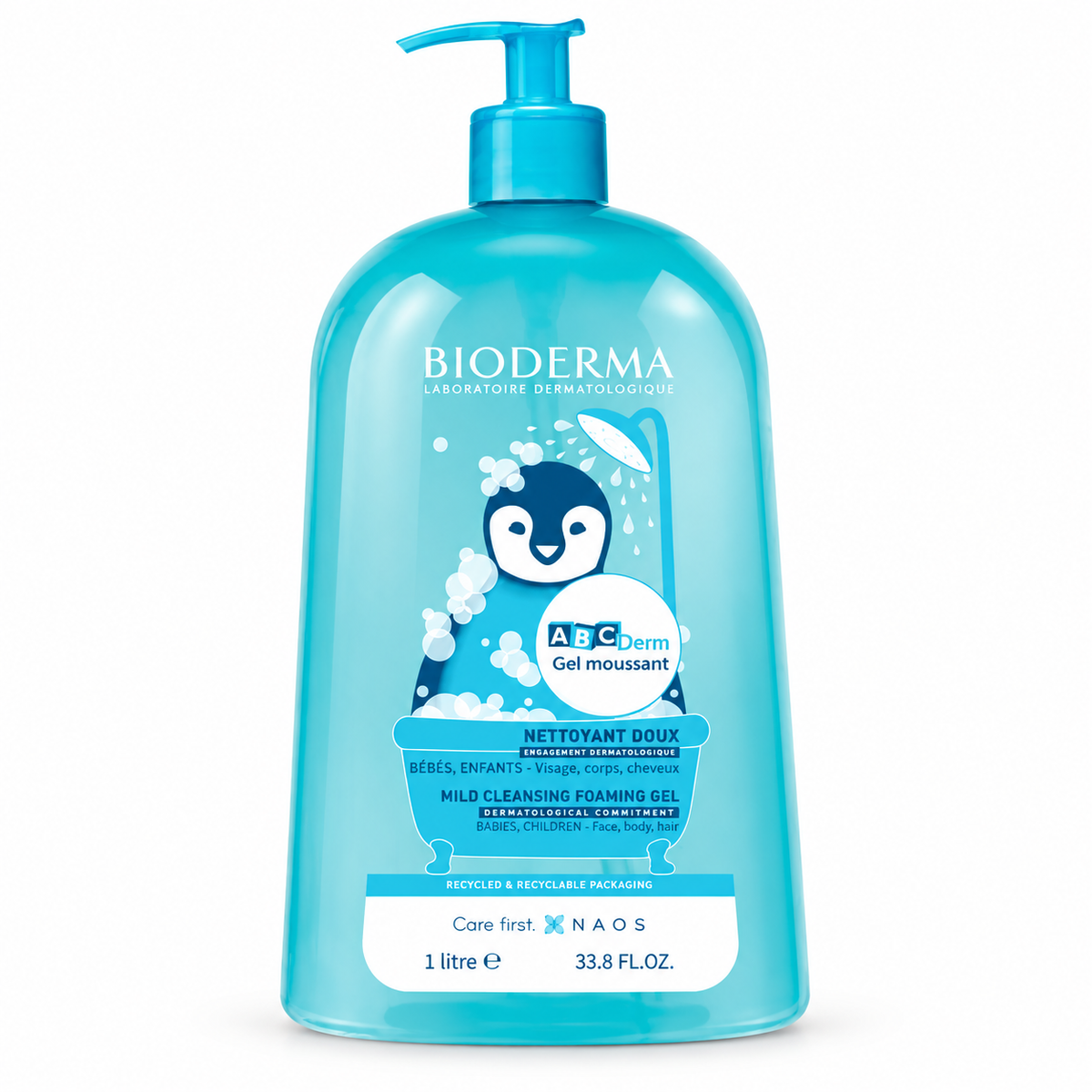 BIODERMA ABCDERM GEL MOUSSANT NETTOYANT DOUX 1L