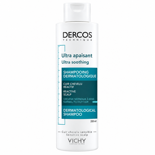 VICHY DERCOS ULTRA APAISANT SHAMPOOING DERMATOLOGIQUE CHEVEUX NORMAUX À GRAS 200ML