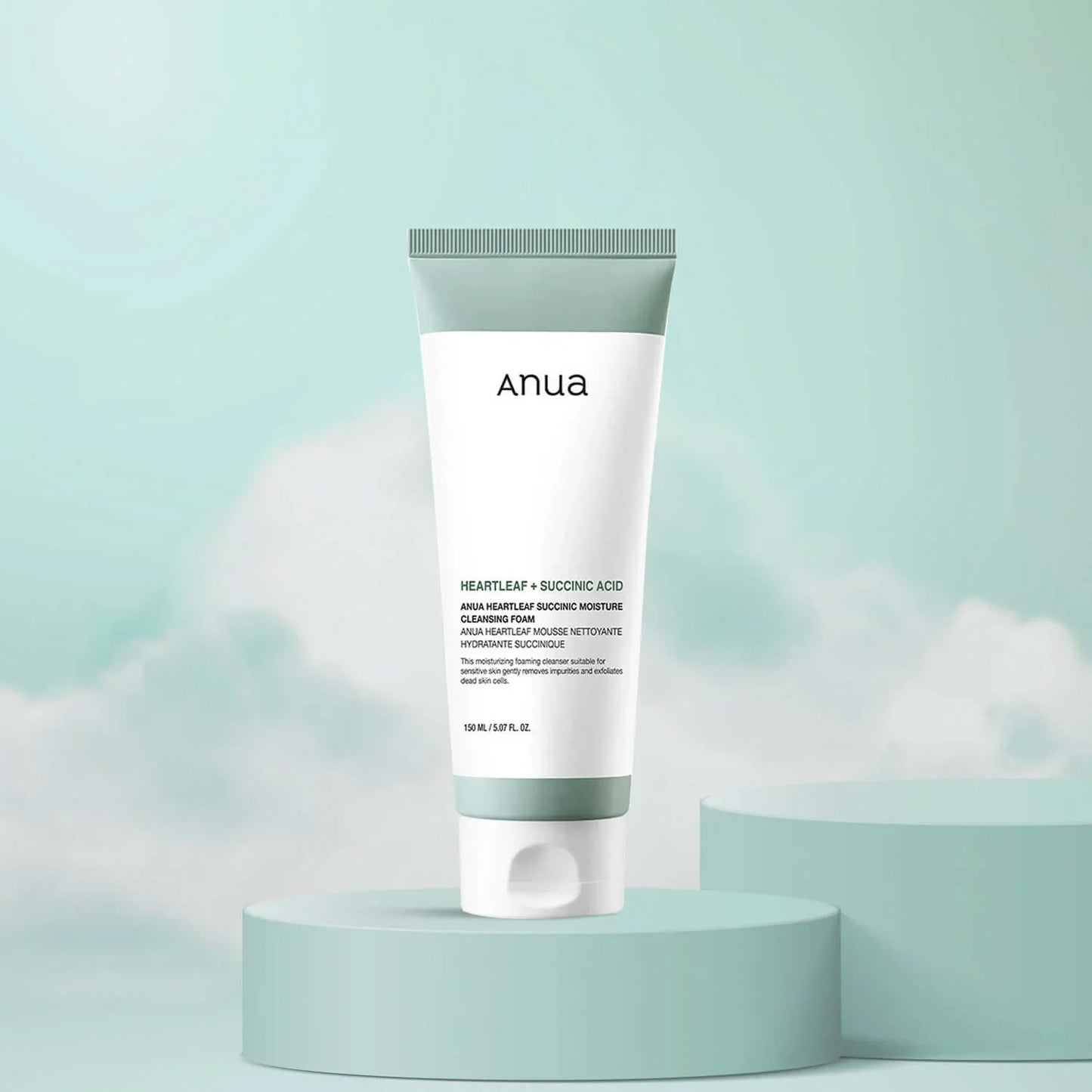 ANUA HEARTLEAF SUCCINIC MOISTURE CLEANSING FOAM 150ML