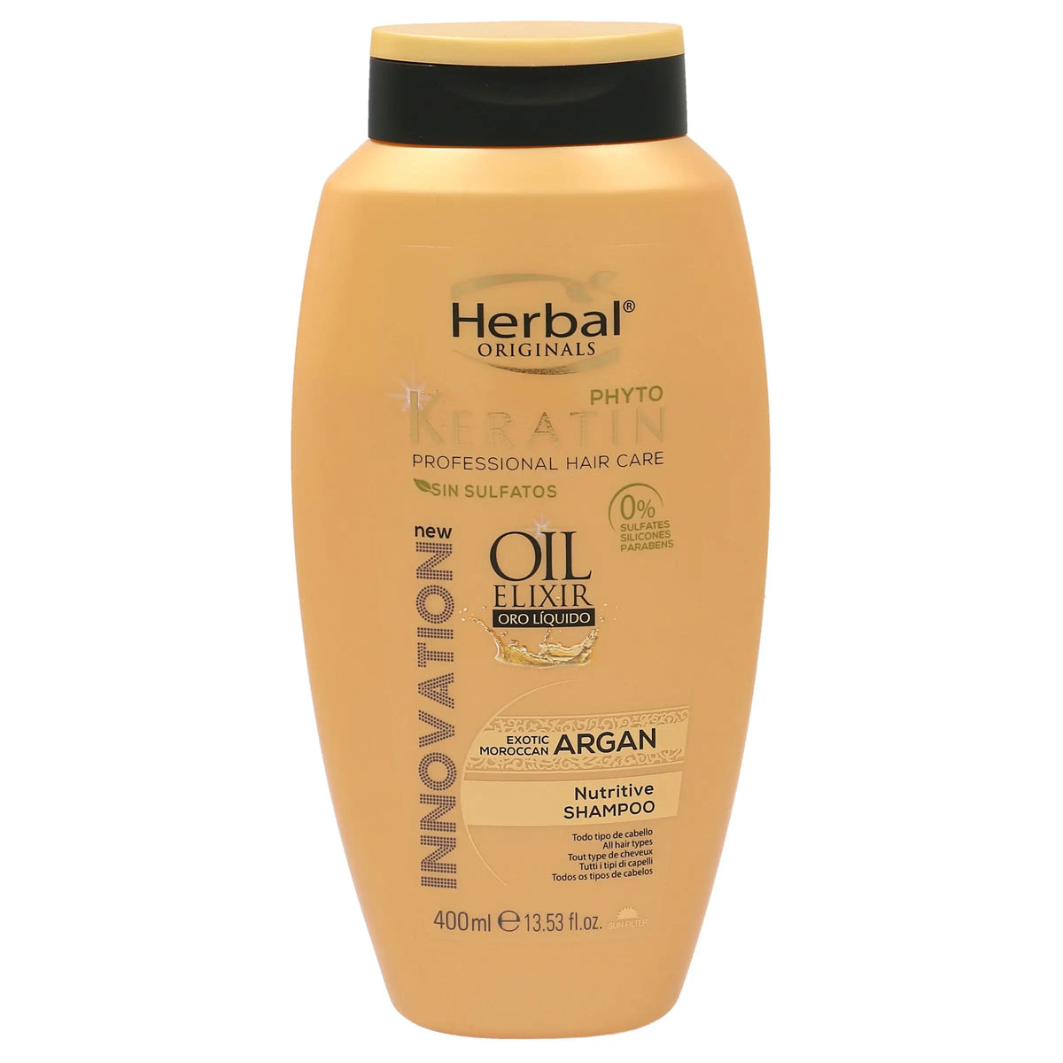 HERBAL ORIGINALS CHAMPÚ KERATIN ARGAN 400ML