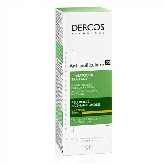 VICHY DERCOS SHAMPOING ANTI-PELLICULAIRE CHEVEUX SECS 200ML
