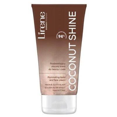 LIRENE COCONUT SHINE ILLUMINATING BODY & FACE CREAM 150ML