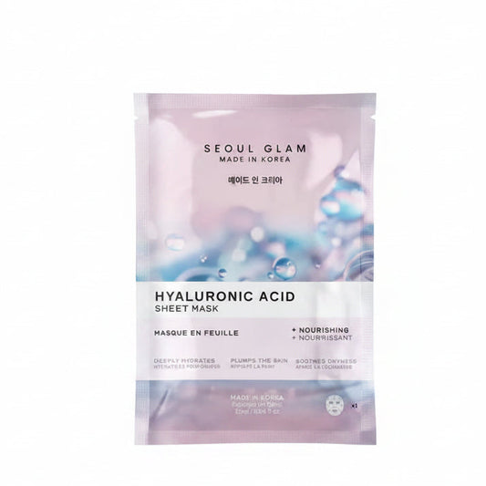 SEOUL GLAM HYALURONIC ACID SHEET MASK 25ML-Masques feuilles
