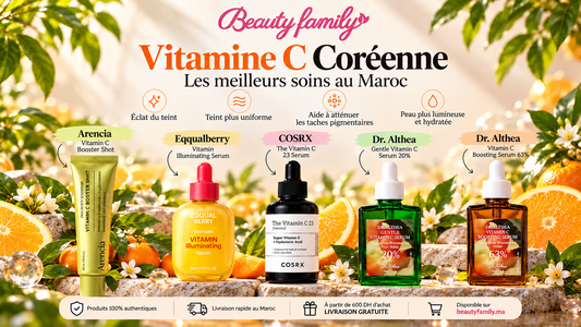 Vitamine C Coréenne au Maroc : Quel Sérum Choisir ? Arencia, COSRX, Dr. Althea...