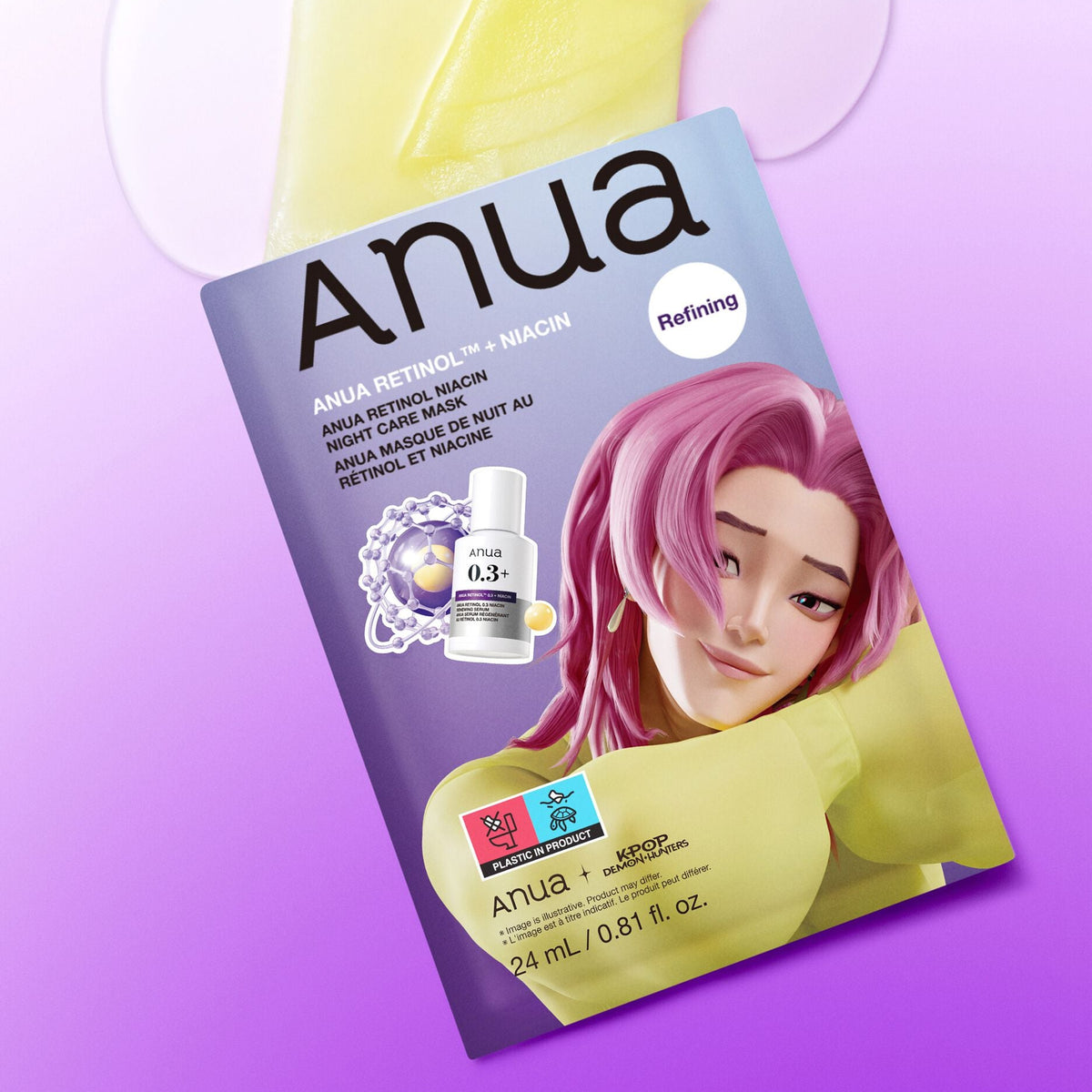 ANUA KPOP DEMON HUNTERS RETINOL NIACIN NIGHT CARE MASK 24ML