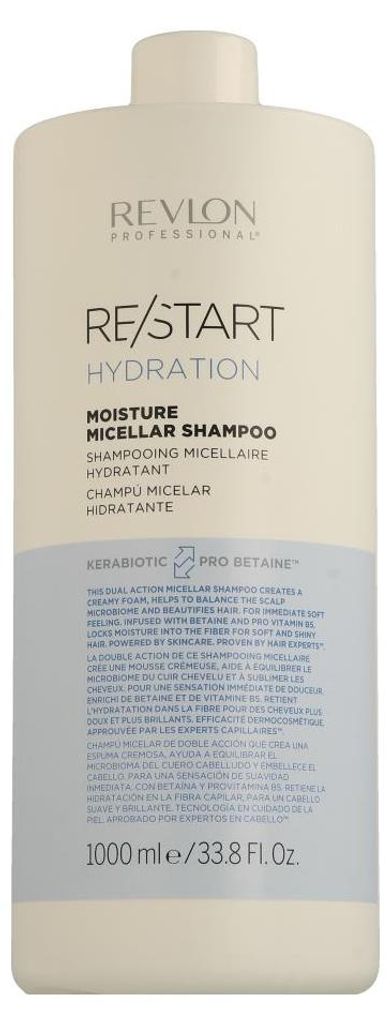REVLON PROFESSIONAL RESTART HYDRATION MOISTURE MICELLAR SHAMPOO 1000 ML