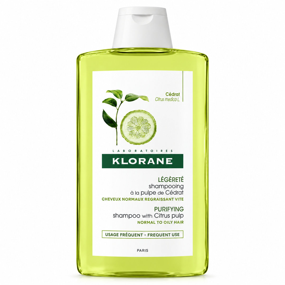 KLORANE SHAMPOOING VITALITÉ & LÉGÈRETÉ À LA PULPE DE CÉDRAT 400ML