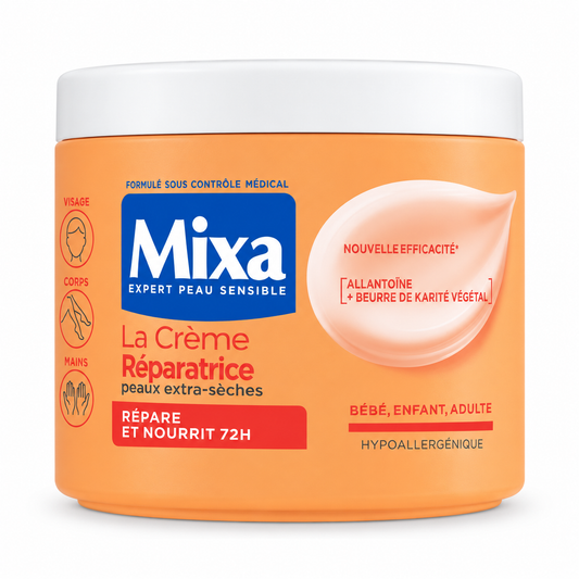 MIXA LA CRÈME RÉPARATRICE À L’ALLANTOÏNE ET AU BEURRE DE KARITÉ 400ML