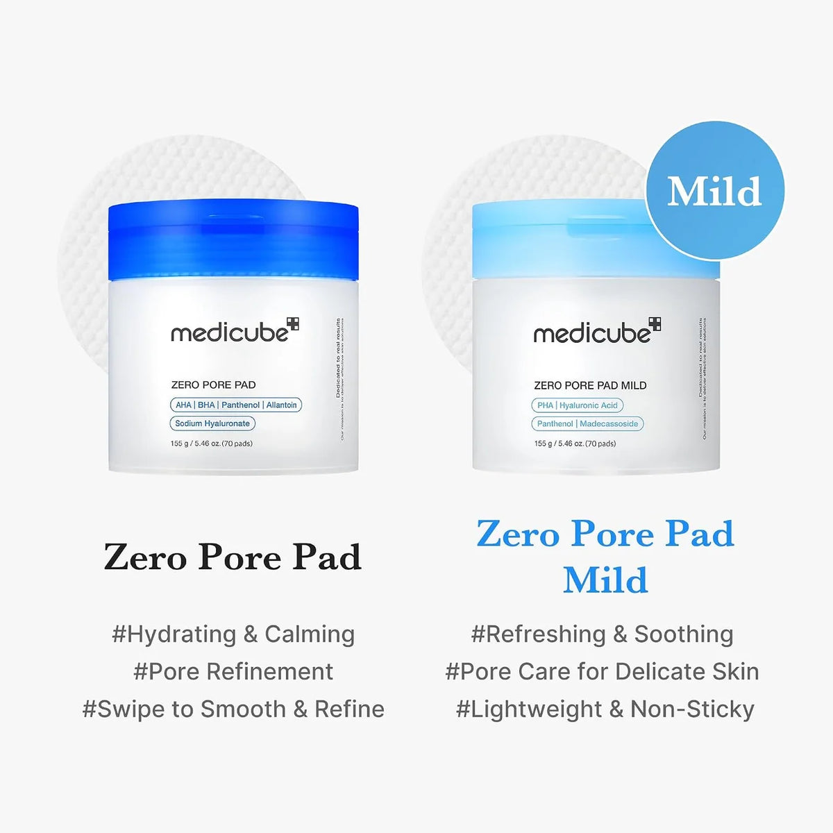 MEDICUBE ZERO PORE PAD MILD 70PADS 155G